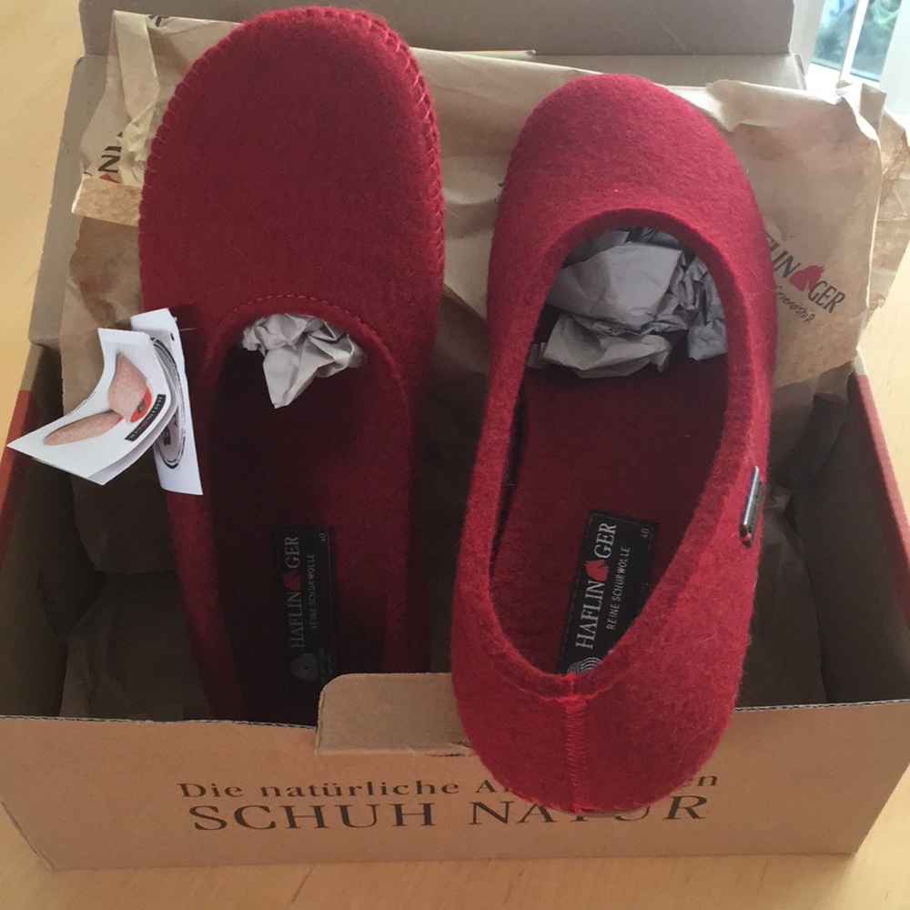 Haflinger Ballet Flats Red 40